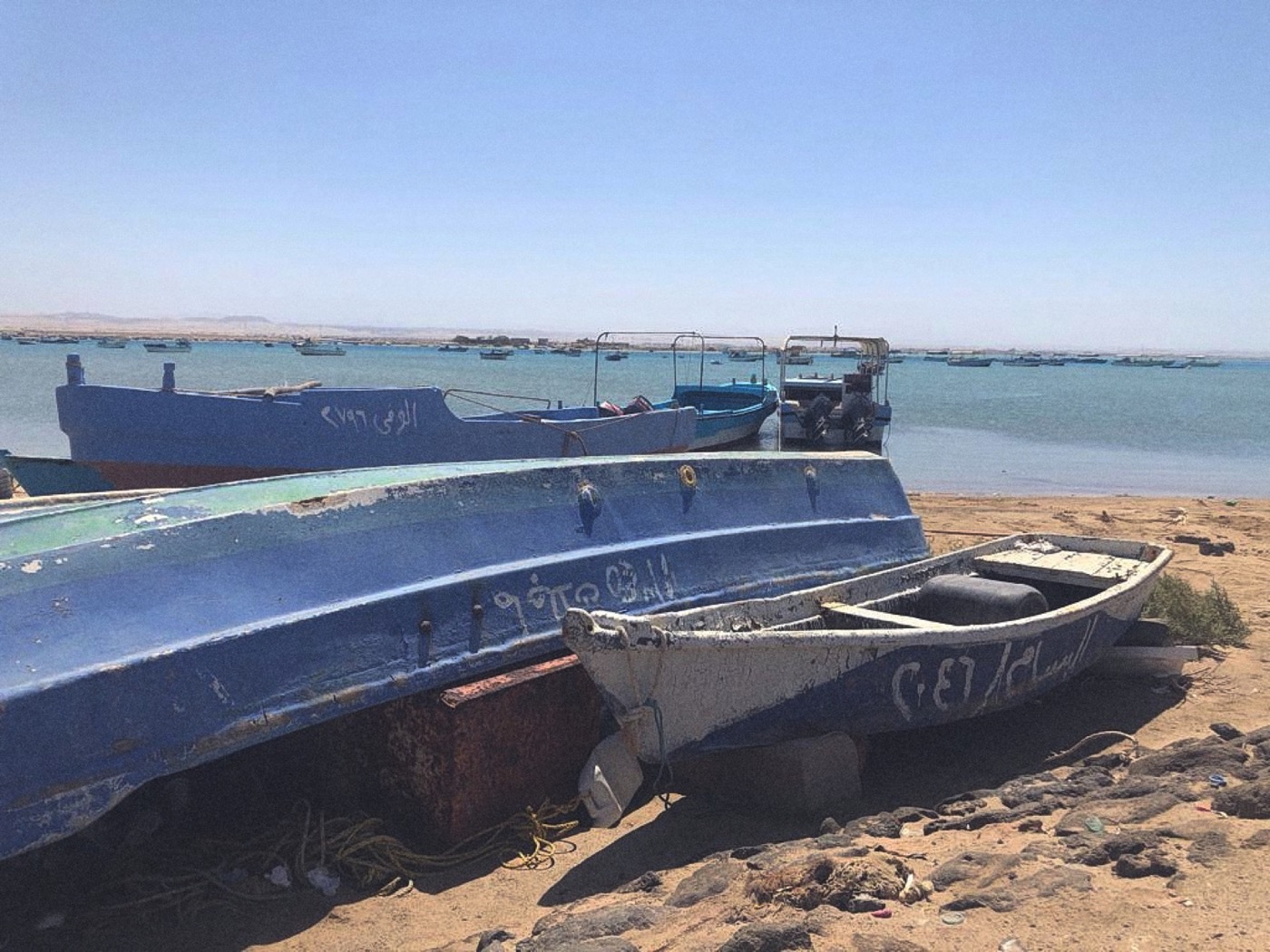 Traditional fishing boats on the Saudi coast
